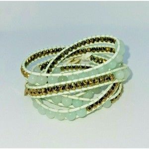 Tone It Up Quartz Semi Precious Stone Bead 5-Wrap Boho Bracelet/Necklace…